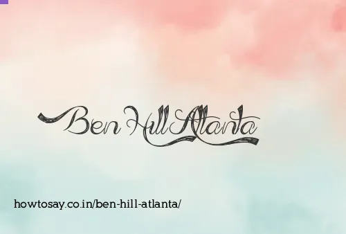Ben Hill Atlanta