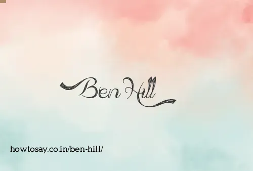 Ben Hill