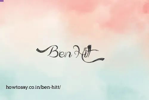 Ben Hitt