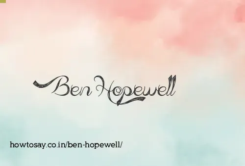 Ben Hopewell