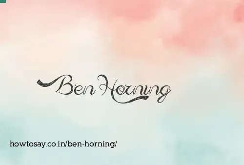 Ben Horning
