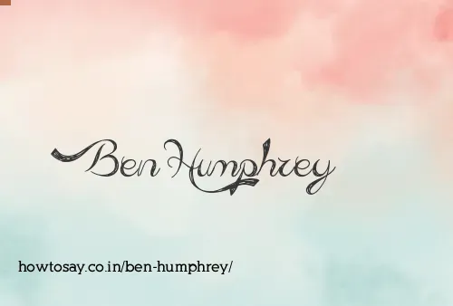 Ben Humphrey