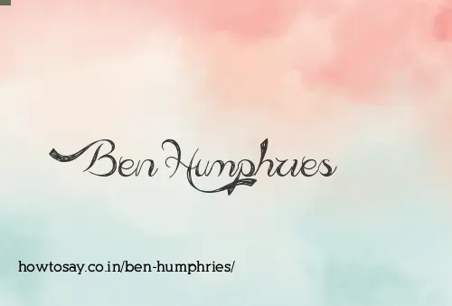 Ben Humphries