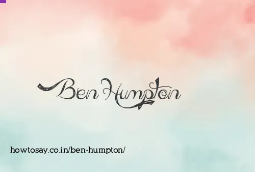 Ben Humpton