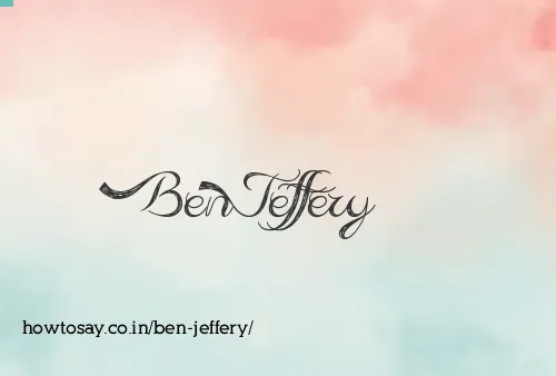 Ben Jeffery