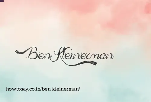 Ben Kleinerman