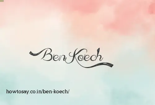 Ben Koech