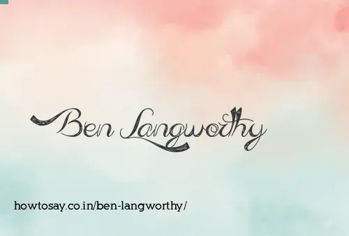 Ben Langworthy