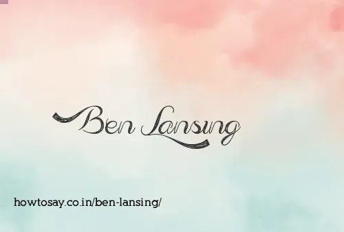Ben Lansing