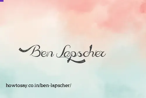Ben Lapscher
