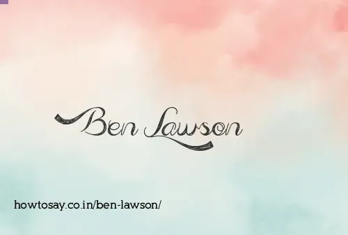 Ben Lawson