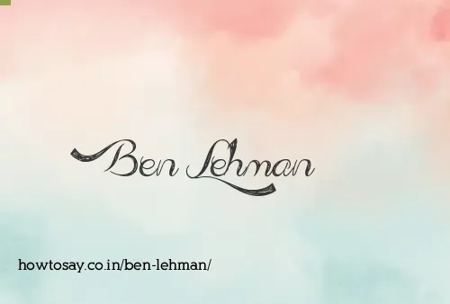 Ben Lehman