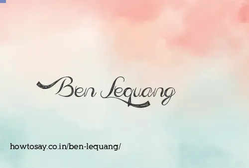 Ben Lequang