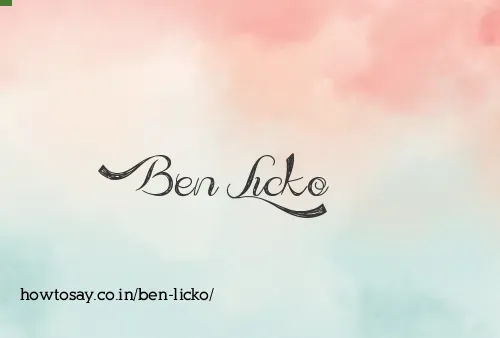 Ben Licko