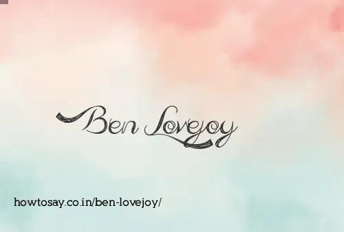 Ben Lovejoy