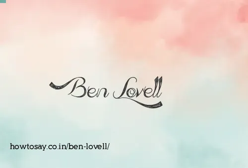 Ben Lovell