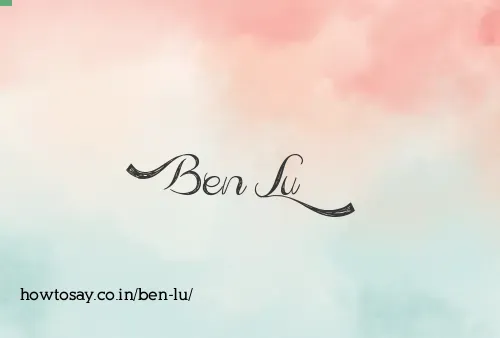 Ben Lu