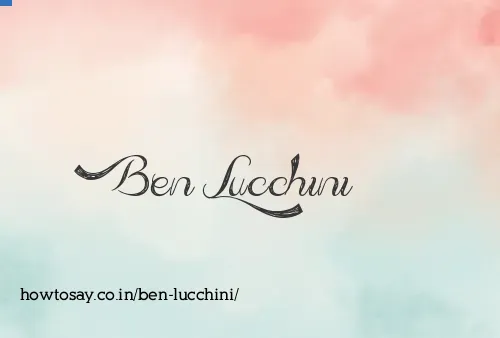 Ben Lucchini