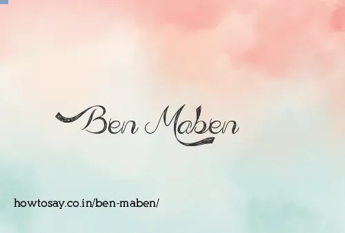 Ben Maben
