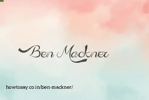 Ben Mackner