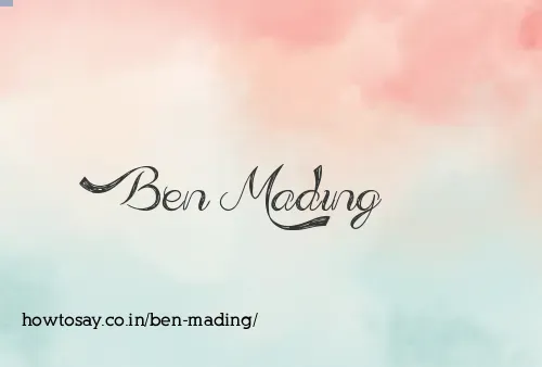 Ben Mading