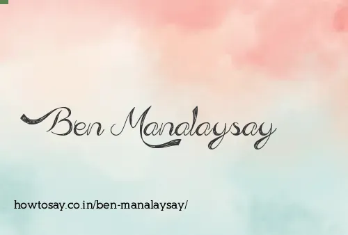 Ben Manalaysay