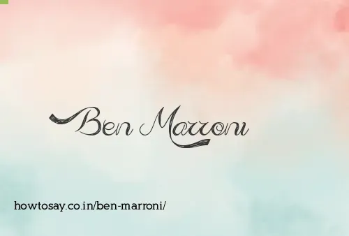 Ben Marroni