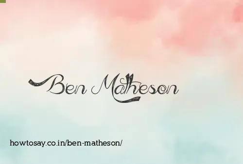 Ben Matheson