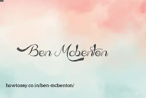 Ben Mcbenton