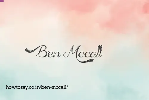 Ben Mccall