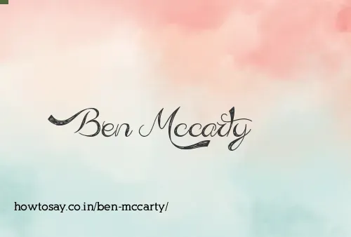 Ben Mccarty