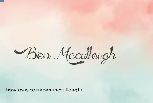 Ben Mccullough
