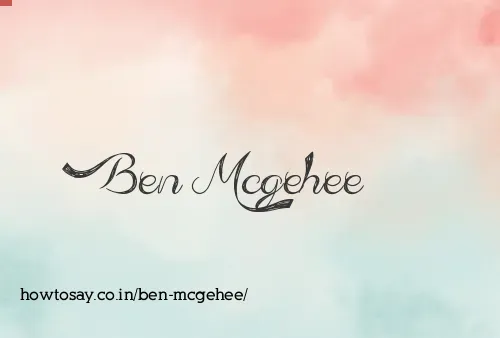 Ben Mcgehee