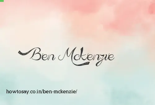 Ben Mckenzie
