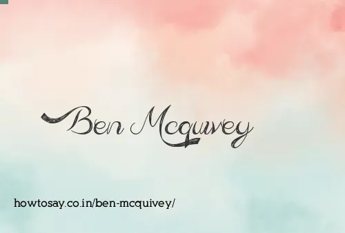 Ben Mcquivey