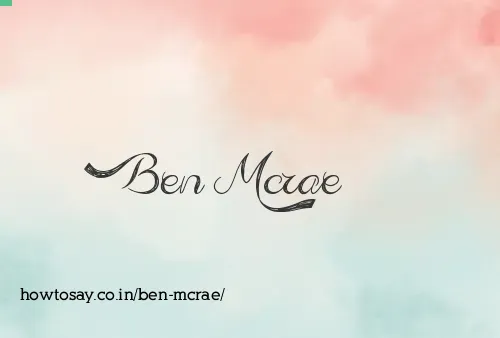 Ben Mcrae