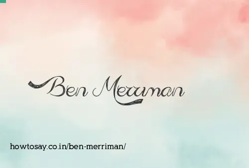 Ben Merriman