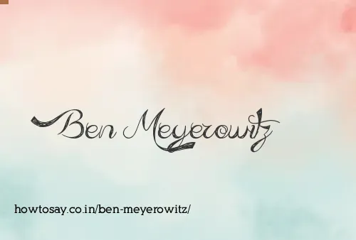 Ben Meyerowitz