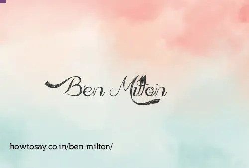 Ben Milton
