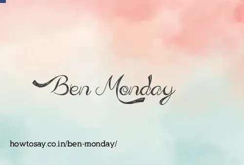 Ben Monday