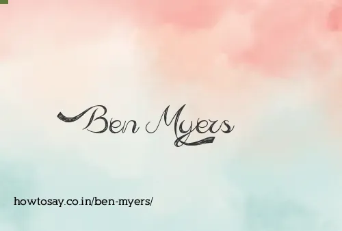 Ben Myers