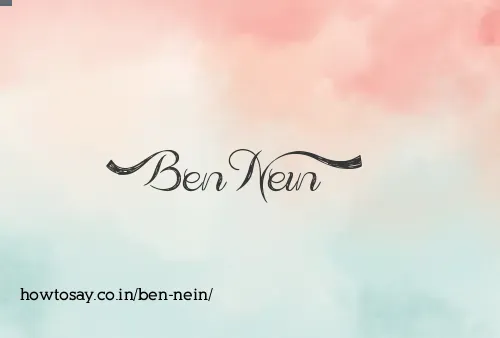 Ben Nein