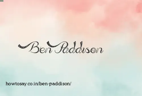 Ben Paddison