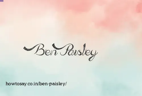 Ben Paisley