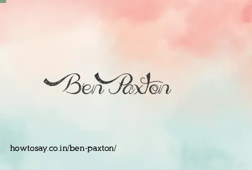 Ben Paxton
