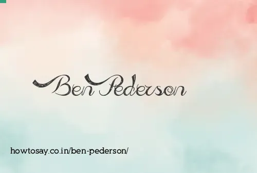 Ben Pederson