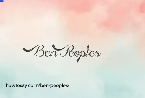 Ben Peoples