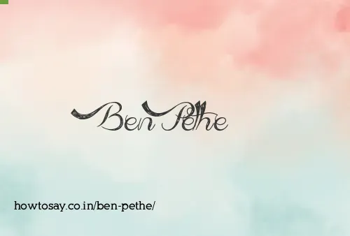 Ben Pethe