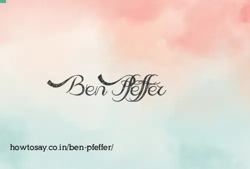 Ben Pfeffer