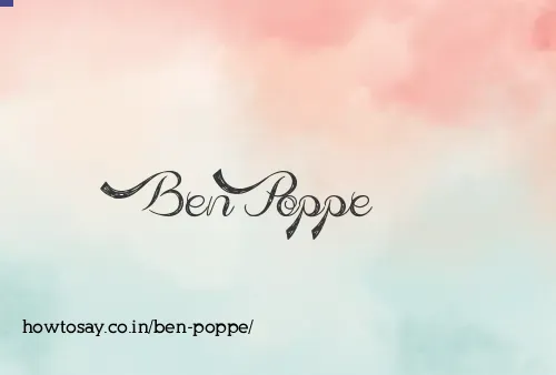 Ben Poppe